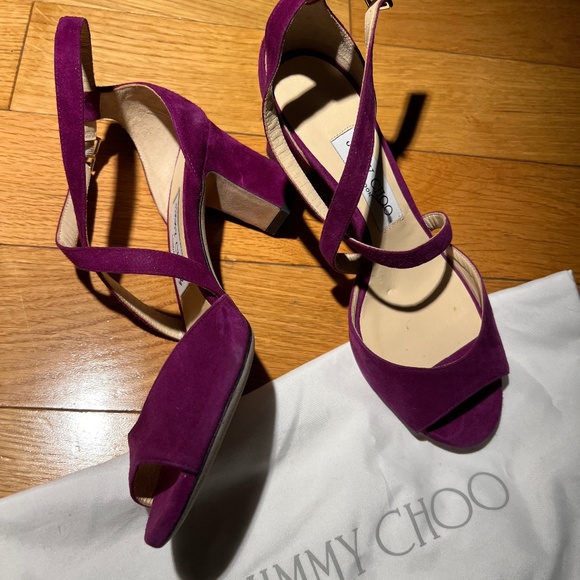 Jimmy Choo Shoes - 65 mm Carrie Suede Jimmy Choo Sandal